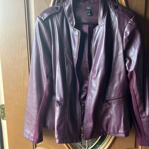 Size 18 W GILI faux leather jacket